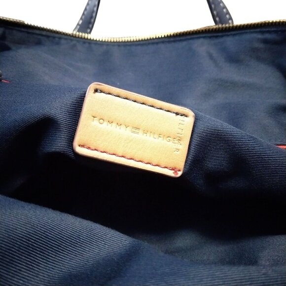 Tommy Hilfiger Crossbody Tote Purse Messenger Bag Red and Blue Plaid Stars - Picture 9 of 9